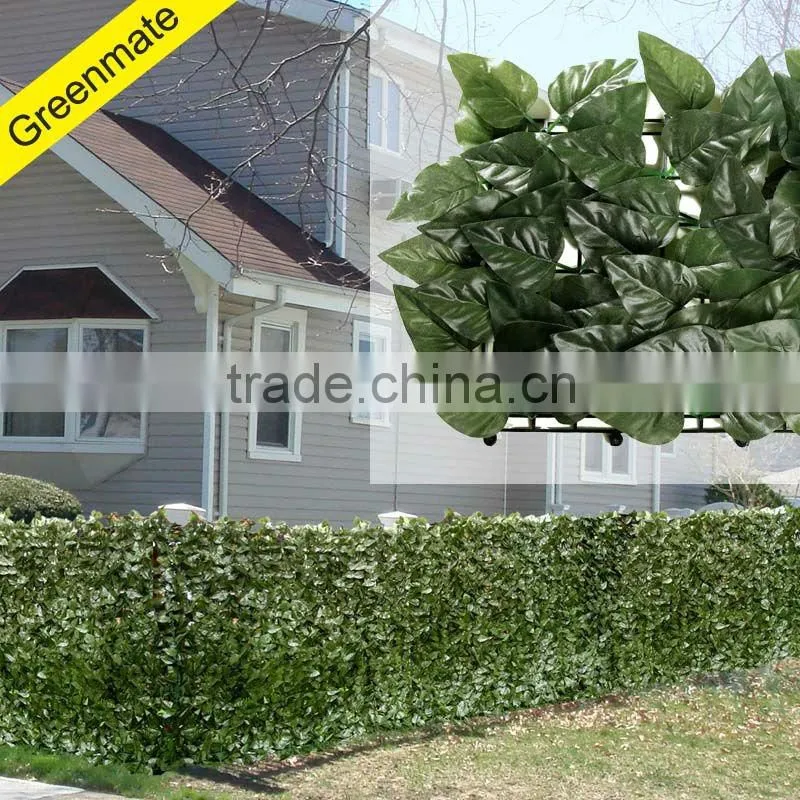 Laurel design artificial leaf fence