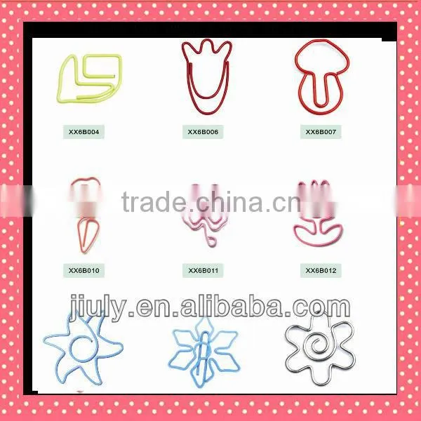 2014 metal clip fasteners custom logo metal paper clip
