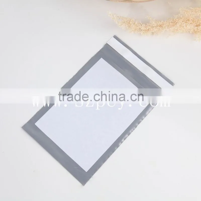 gray self-adhesive back sealed plastic pe bag