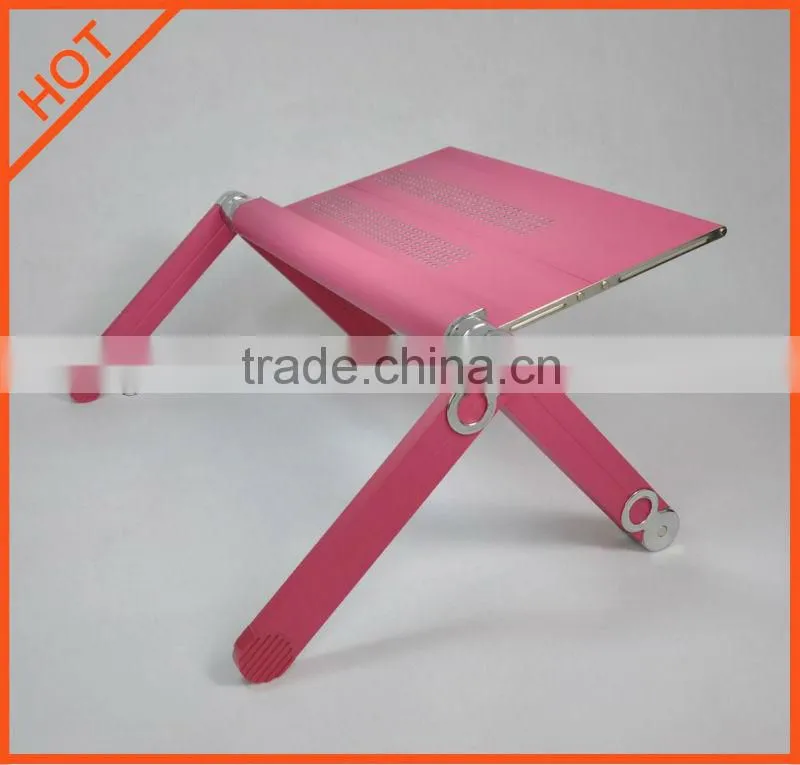 Strong and durable portable metal computer desk with mouse pad