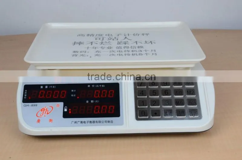digital Electronic price Computing Food Meat Price scale with stainless button