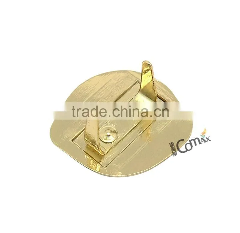 New Design Shiny Gold Metal Logo For Handbag