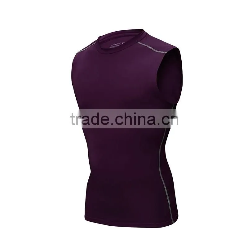 Wholesale skin tight dri fit compression sport vest for men