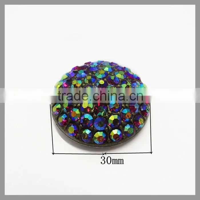 Fashionable Rhinestone Resin Button For Garment