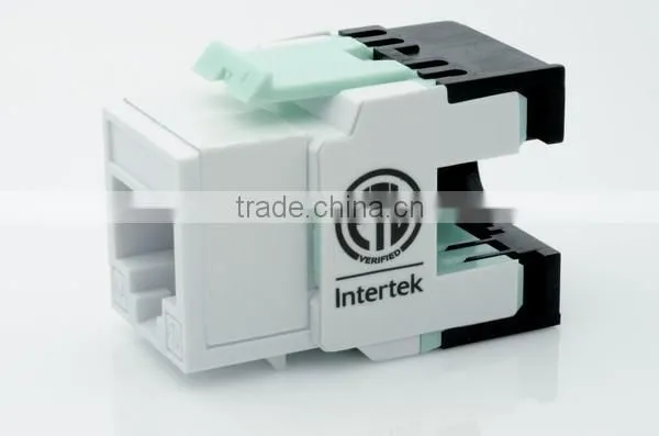 Network Solution ISO RJ45 8P8C UTP 180Degree Cat 6A Keystone Jack