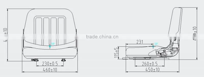 Small Universal machinery used seat foldable sweeper seat for sale