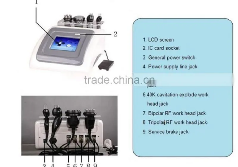 Home use Cavitation fat burning RF laser slimming machine