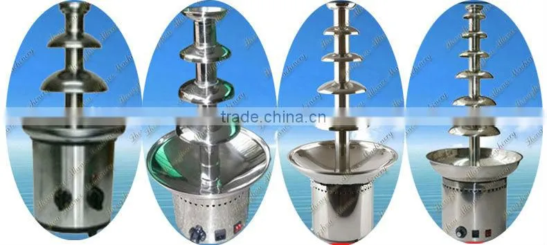 23 LED base stainless steel chocolate fountain machine