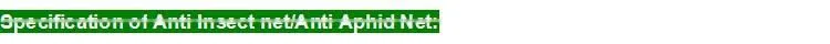 Virgin HDPE Plastic Gardern Anti-Insect Nets