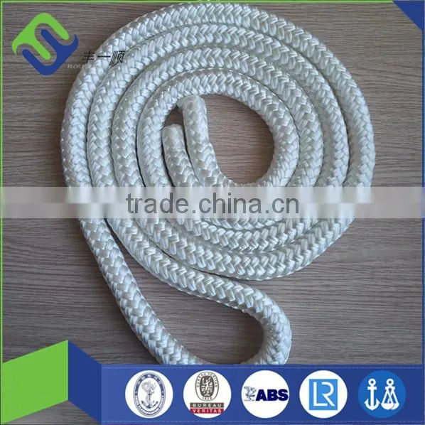 White 16mm nylon braided rope factory supply