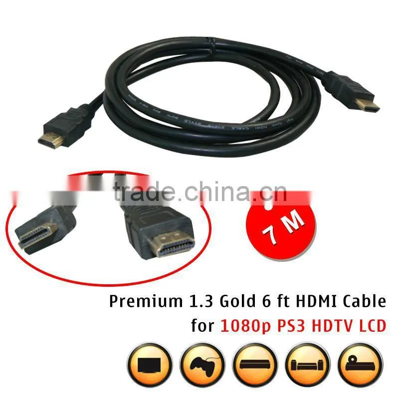 1.8m 6ft nylon HDMI Cable v1.3