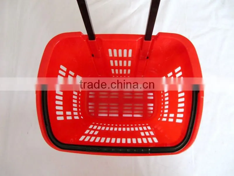 wheeled basket metal steel frame shopping cart
