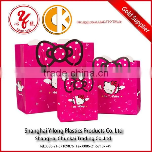Custom Made Die Cut Handle Gift Wrapping Paper Bag