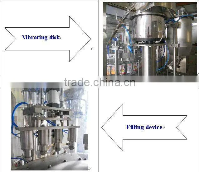 automatic soybean milk stand-up pouch filler screw capper