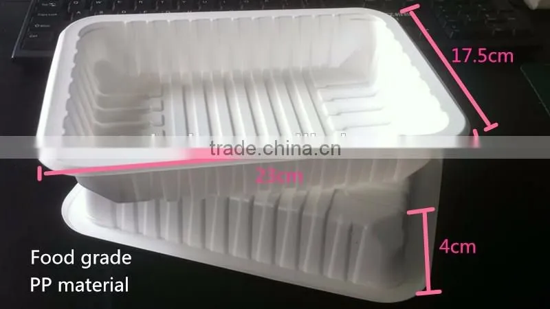 White PP disposable plastic food packaging take out containers food box