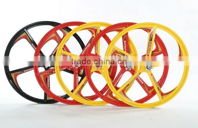 24 inch lightest strongest magnesium alloy bike wheel /fixed gear type hub bike wheel