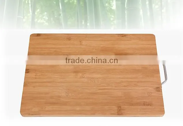 Low moq wholesale set of 3 thick bamboo chopping board with handle
