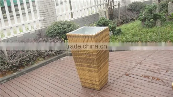 Rattan floor vases
