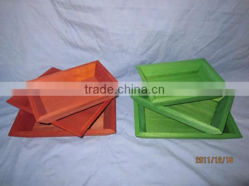 black small wooden tray food serving tray wholesale