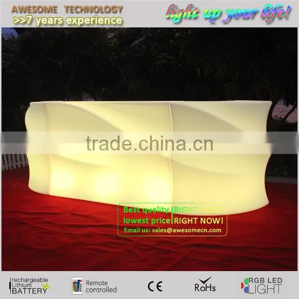 plastic material colourful LED furniture for nightclub / nightclue brothel furniture with led lights