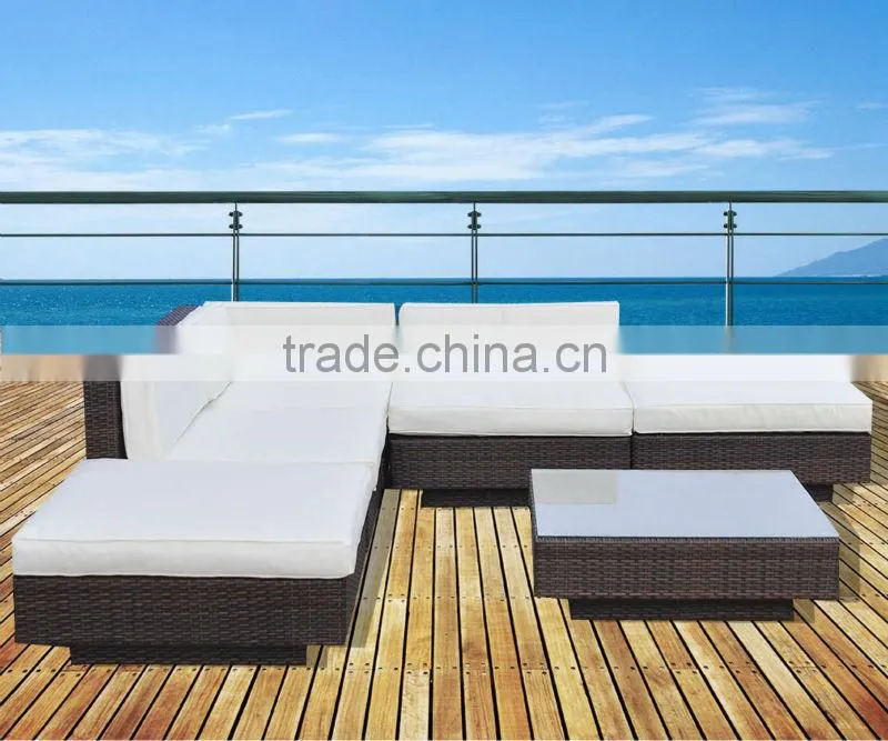 Outdoor Garden Furniture cheap wicker Coffee Table and Sofa set