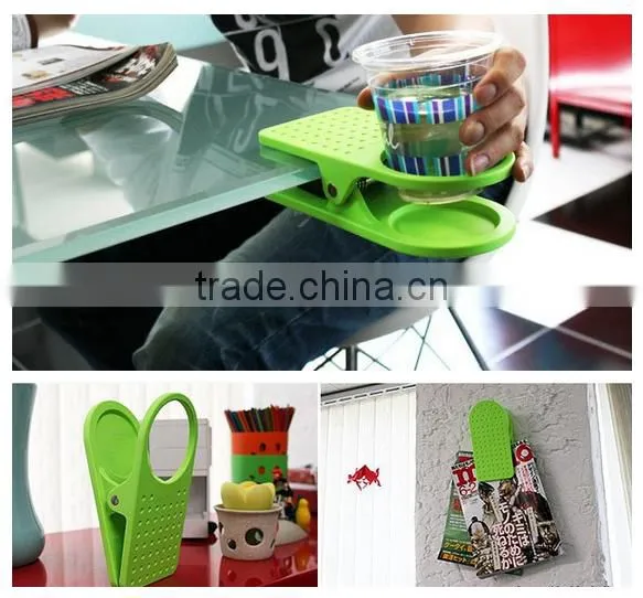 Creative Plastic Multifunction Clip , Table Glass Clip
