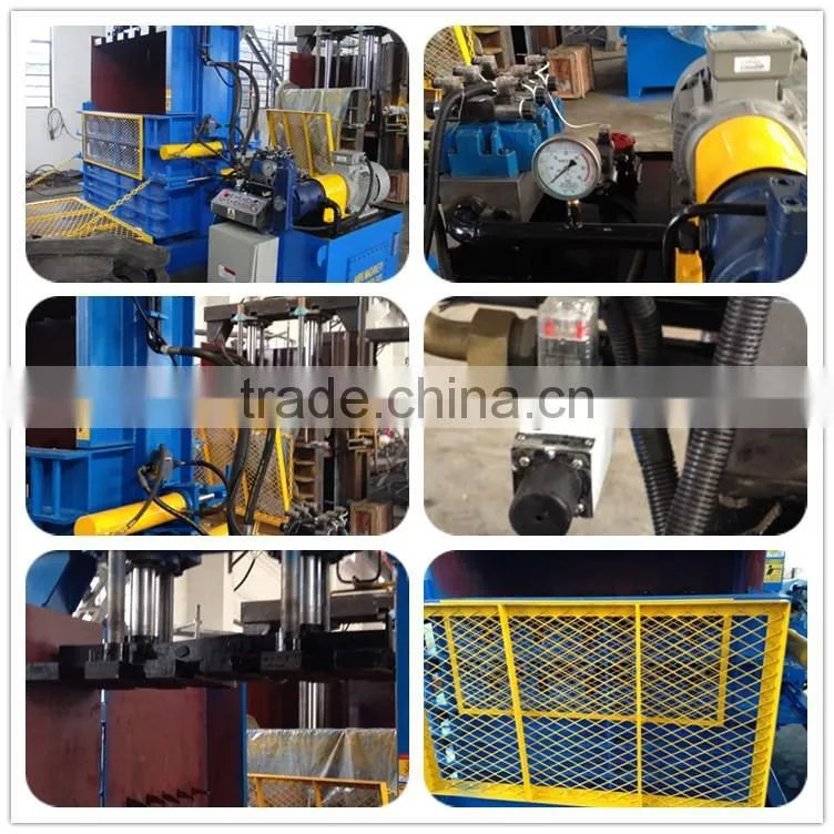 baling machine to compress waste tires