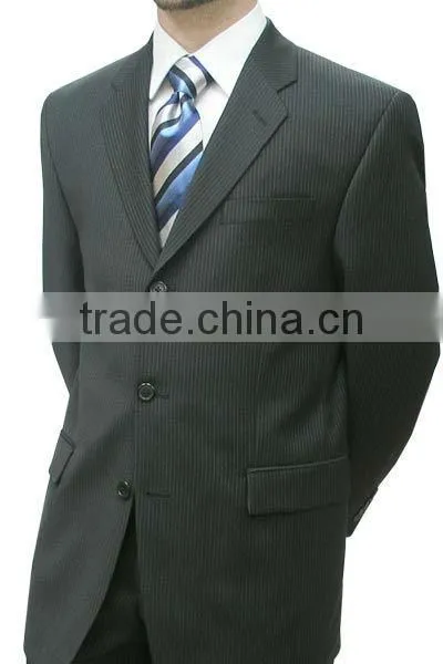 Pinstripes 3 button single breast three button classic businessmen blazers