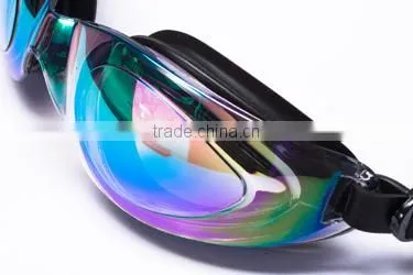 Mirror coated wholesales durable silicone swimming goggles