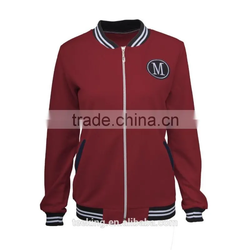 Ladies College Jacket Ladies Embroidery Baseball Jacket