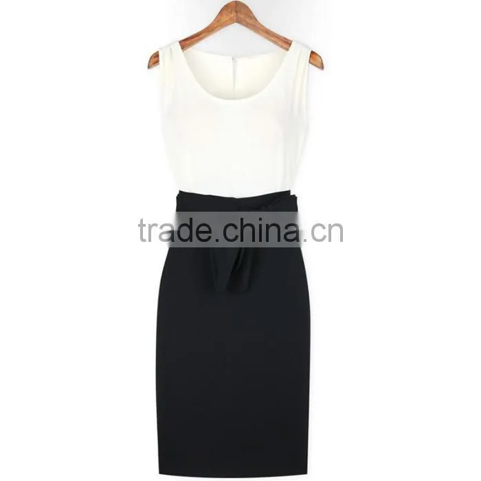 Wholesale New Fashion Ladies Dresess , Sexy Women Summer Chiffon Evening Cocktail Party Sleeveless Bodycon Pencil Dress