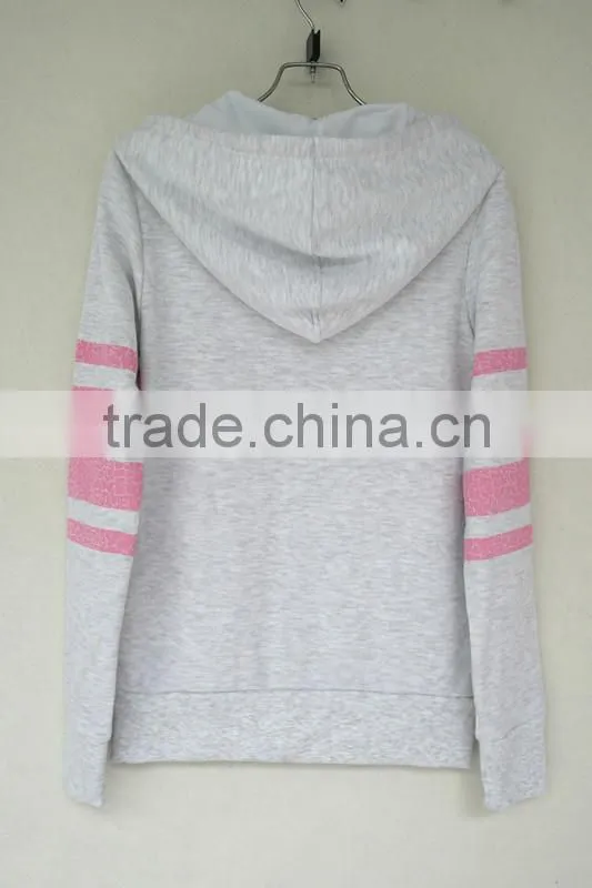 Women's hoody zipper-up jacket,Sport Jacket with hoodies,fleece jacket/sweater,crack print jacket