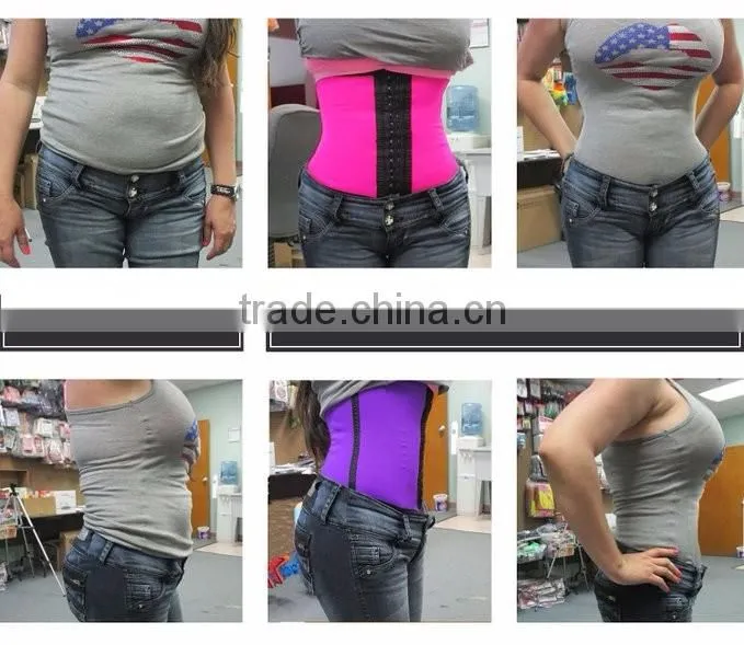 2015 Best Selling Sexy Woman tv photo abdominal corset with %100 Latex