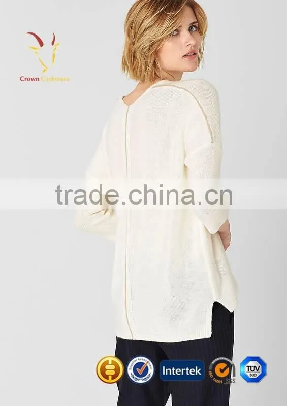 Fashion Knitwear V Neck Merino Wool Casual Sweater for Women
