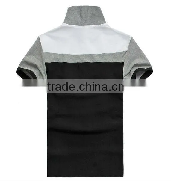 Mens cotton block slim polo t-shirts TB02