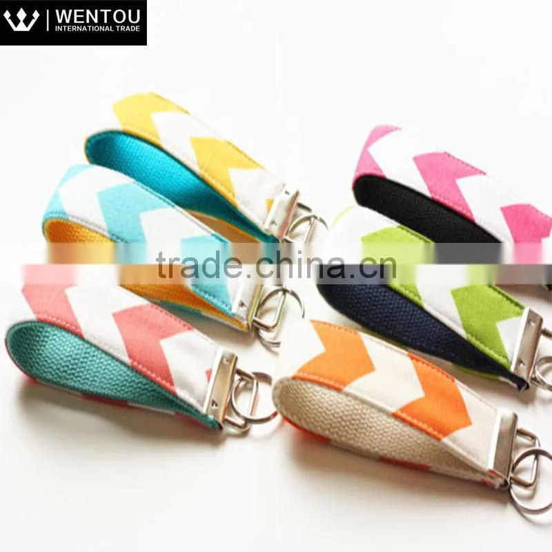 Personalized Monogram Chevron Key Fob