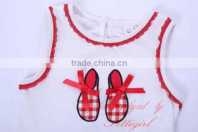 girls short set applique kids outfit