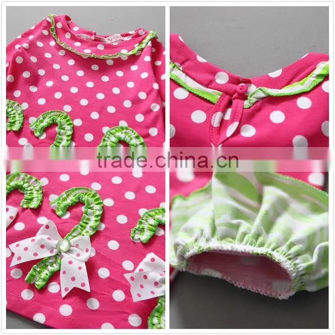Wholesale New Arrival Christmas Baby Girls Ruffle Boutique Outfit
