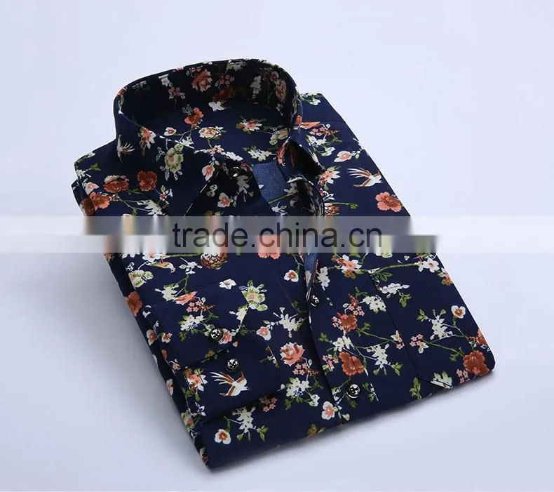 Latest round bottom print new design casual shirt for man