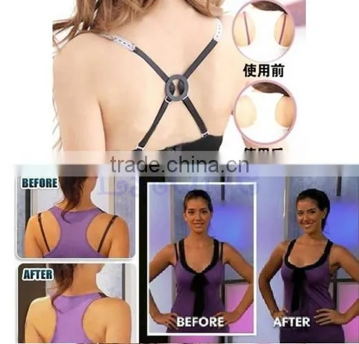 20PCS Sexy Oval Cleavage Control Clips Hide Bra Strap Buckle Adjust Converter