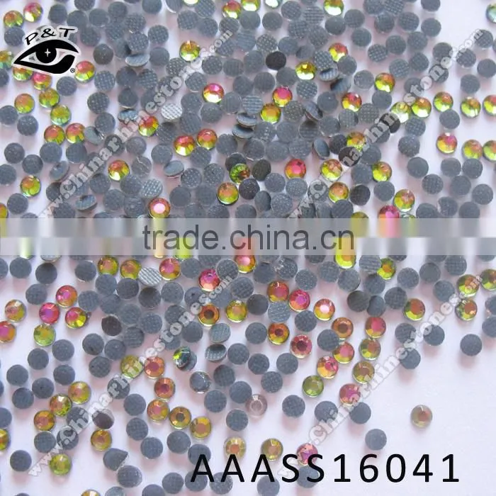 Hot fix rhinestone SS16 rainbow color multi color crystals for clothing