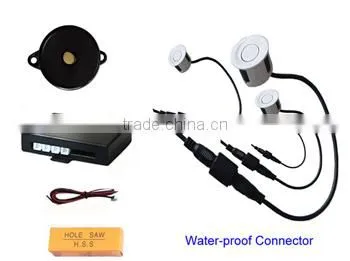 reverse parking system with buzzer warning and waterproof plug
