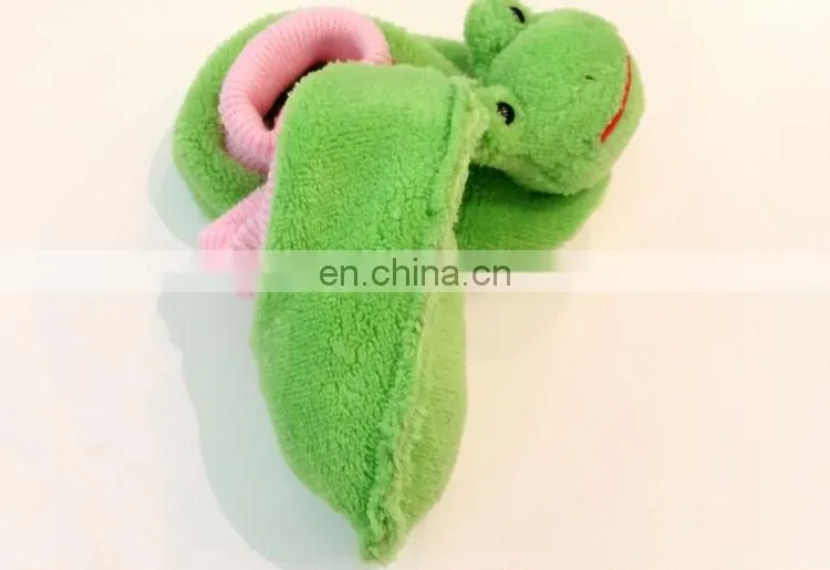 Winter cute warm pp cotton plush animal shape indoor kids slipper