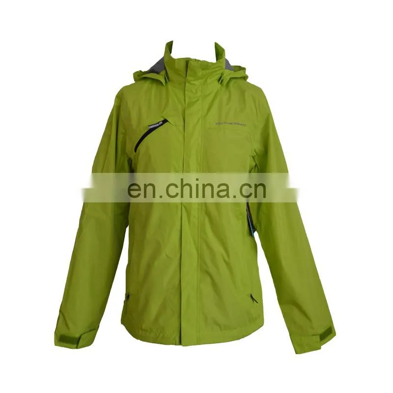 high quality custom breathability grass green rain jacket with pants