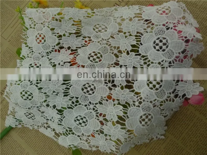 2017 hot sale whtie milk silk flower embroidery lace fabric