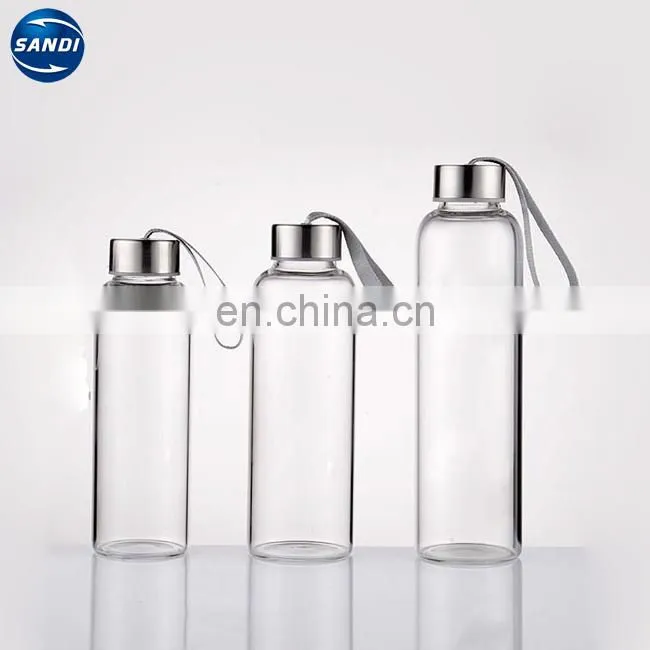 Promotional custom LOGO printed sports glass water bottle