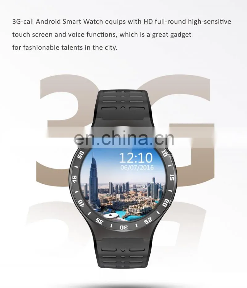 S99A Quad Core 3G Smart Watch GPS WiFi Pedometer Heart Rate Smartwatch