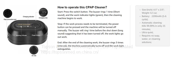 Operation of CPAP Disinfector-TopsonMed