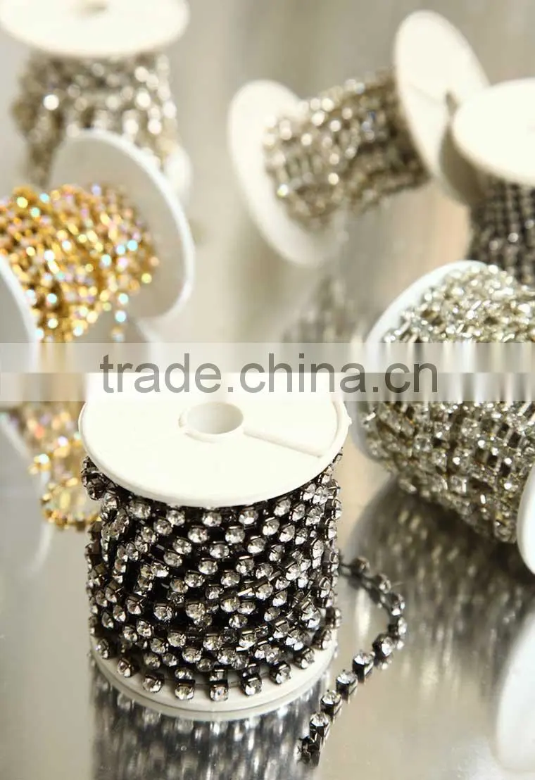 High Quality accessories dress Rhinestone trimming, cup chain rhinestone;rhinestone cup chain