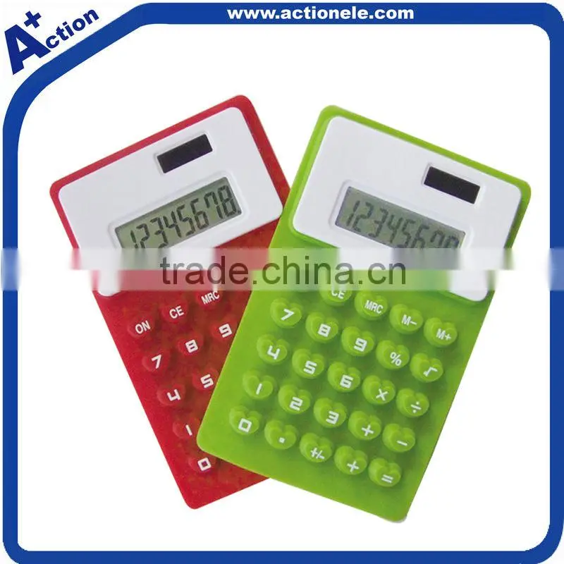8 digit cute rubber calculator